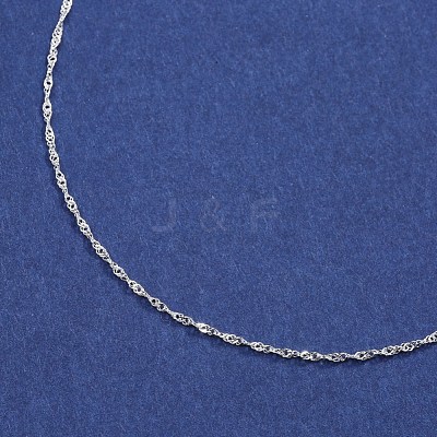 925 Sterling Silver Double Link Chain Necklaces NJEW-BB35180-D-18-1