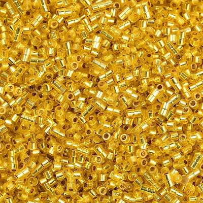 Baking Paint Silver Lined Glass Seed Beads SEED-H003-09B-1