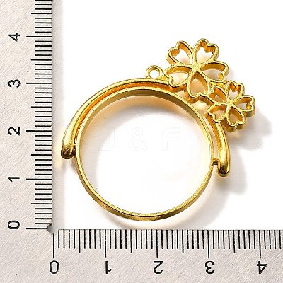 Rotatable Alloy Swivel Open Back Bezel Pendants PALLOY-I223-20G-1