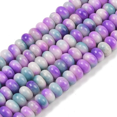 Dyed Natural White Jade Beads Strands G-G107-A29-01-1