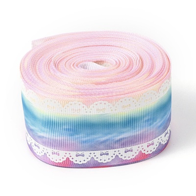Polyester Printed Grosgrain Ribbon OCOR-I010-06H-1