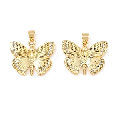 Brass Micro Pave Cubic Pendants KK-Z140-22G-1