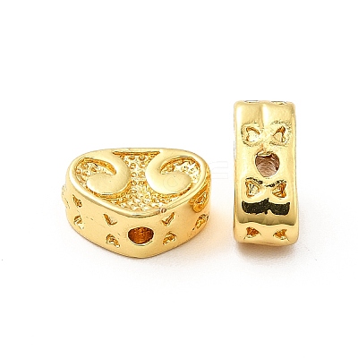 Rack Plating Brass Beads KK-P095-67G-1