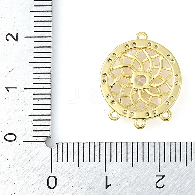 Brass Pave Clear Cubic Zirconia Chandelier Component Links KK-L219-23G-1