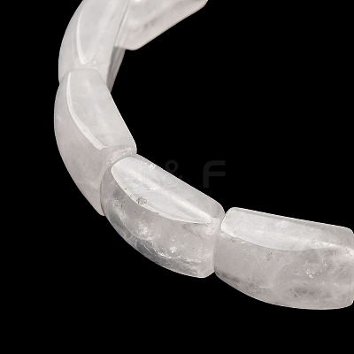 Natural Quartz Crystal Bead Stretch Bracelets for Women Men BJEW-C097-02A-14-1