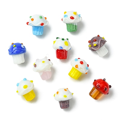 10Pcs 10 Colors Handmade Bumpy Lampwork Beads LAMP-CJ0002-16-1