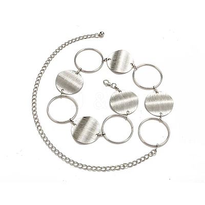 Alloy Disc Ring Link Chain Waist Belly Chains for Women FS-WG85C7A-02-1
