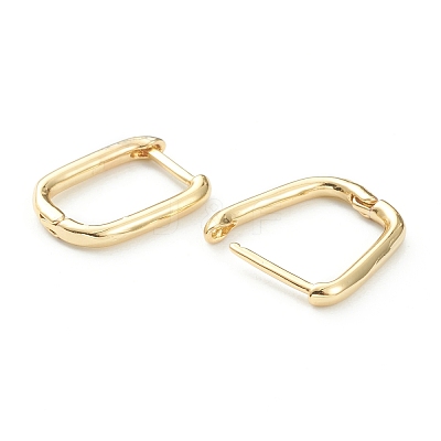 Brass Huggie Hoop Earrings EJEW-P189-01-1