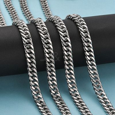 Tarnish Resistant 201 Stainless Steel Double Link Chains CHS-A003E-2.0mm-1