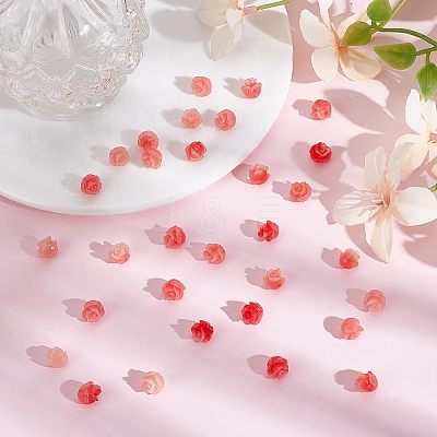 100Pcs Synthetic Coral Beads CORA-OC0001-03B-1