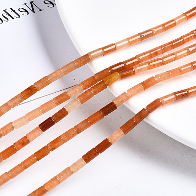Natural Red Aventurine Beads Strands G-S366-082-1