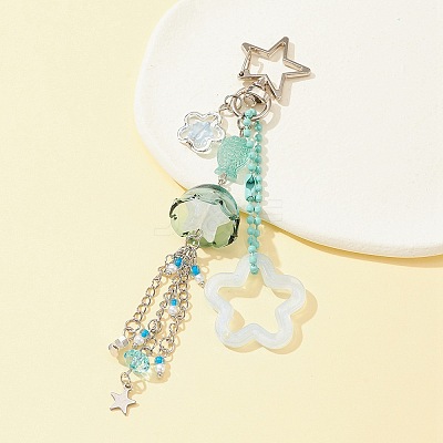 Acrylic & Glass Pendant Keychains KEYC-FZ00001-1
