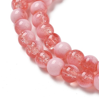 Crackle Glass Beads Strands GLAA-U001-6mm-13-1