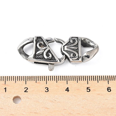 316 Surgical Stainless Steel Lobster Claw Clasps STAS-H234-13AS-1