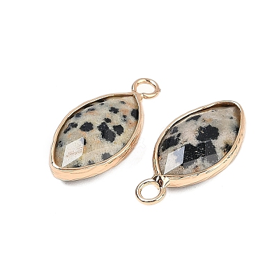 Natural Dalmatian Jasper Faceted Pendants G-G193-01G-01-1