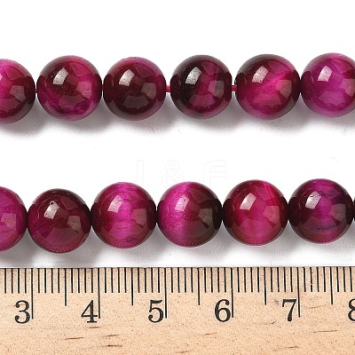 Natural Rose Tiger Eye Beads Strands G-G099-10mm-12-1