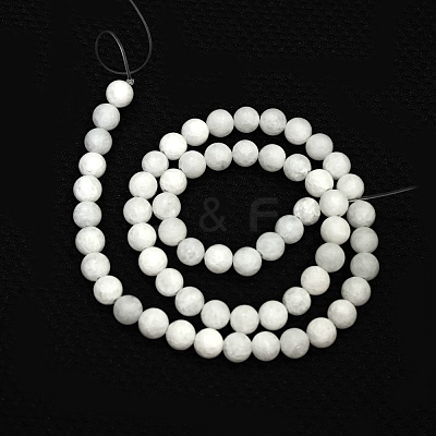 Natural Malaysia Jade Beads Strands G-A152-G-6mm-1