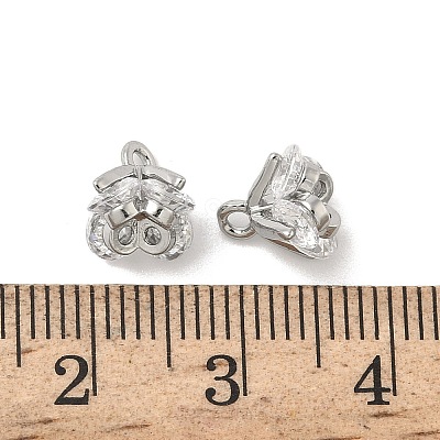 Brass Micro Pave Cubic Zirconia Charms KK-B166-06P-1