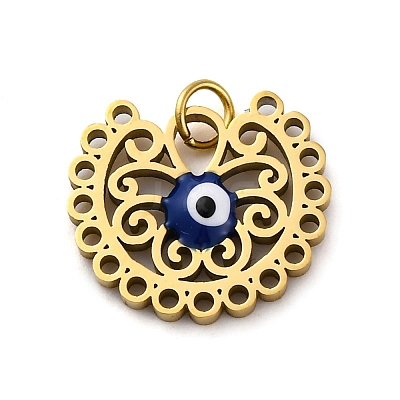304 Stainless Steel Enamel Charms STAS-E550-53G-02-1