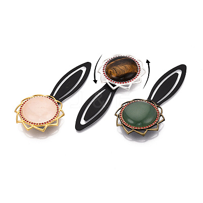 Alloy & Iron Bookmark Cabochon Settings PALLOY-N184-10AB-1