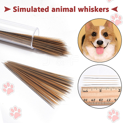 Plastic Simulated Animal Whiskers for Crafts Needle Felting DIY-WH0430-904B-05-1