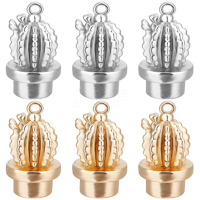 10Pcs 2 Colors Brass Charms KK-BBC0011-09-1