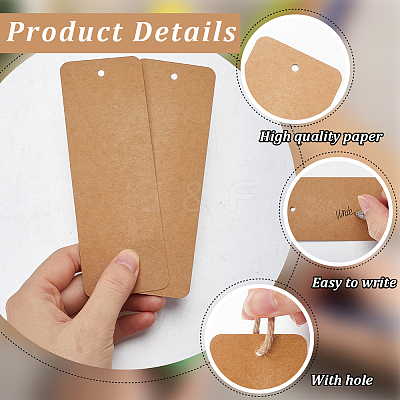 120Pcs 2 Colors Paper Blank Bookmarks AJEW-SP0001-25-1