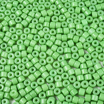 Opaque Baking Paint Glass Seed Beads SEED-T008-02Q-1