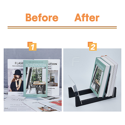 Foldable Acrylic Record Album Display Stands ODIS-WH0086-118B-1