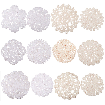 Woven Crochet Coasters Table Mats DIY-GF0001-15-1