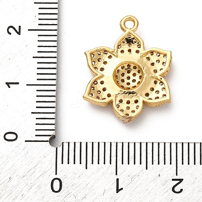 Brass Micro Pave Cubic Zirconia Pendants KK-I276-01G-1