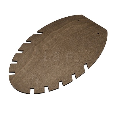 Leaf Shape MDF & Iron Pendant Necklace Jewely Display Stands NDIS-G008-02B-01-1