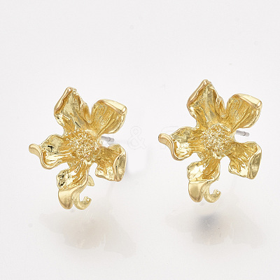 Alloy Stud Earring Findings PALLOY-S121-134-1