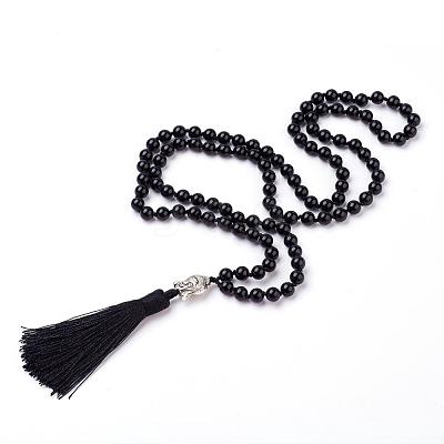 Tassel Pendant Necklaces NJEW-P191-A11-1