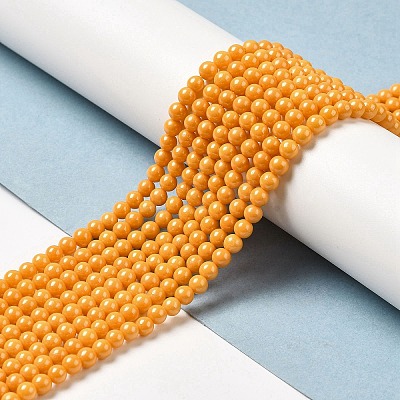 Cubic Zirconia Imitation Pearl Bead Strands ZIRC-P109-03B-08-1