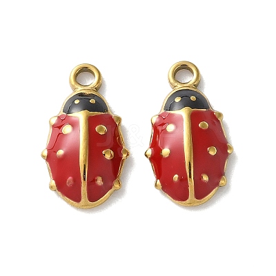 304 Stainless Steel Enamel Charms STAS-S172-02A-G-1