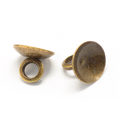 Iron Bead Cap Pendant Bails MAK-Q002-01-1