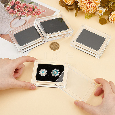 Acrylic Loose Diamond Packaging Boxes with Magnetic CON-WH0105-14A-1