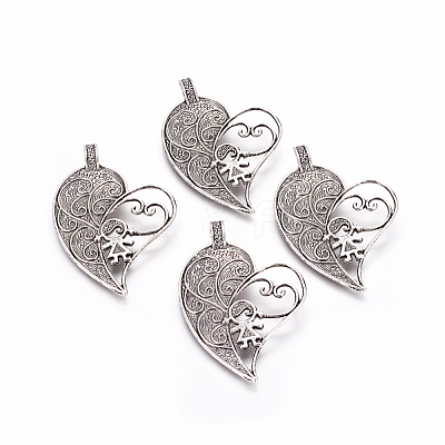 Tibetan Style Alloy Big Pendants X-TIBE-S303-27AS-NR-1
