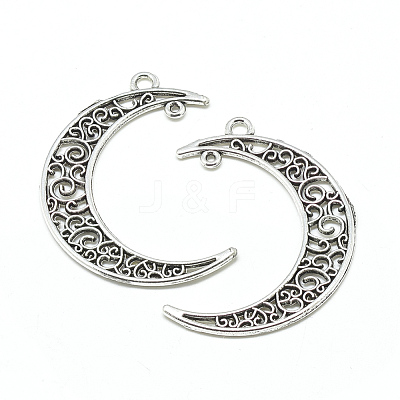 Tibetan Style Alloy  2-Loop Link Pendants TIBE-S299-062AS-RS-1