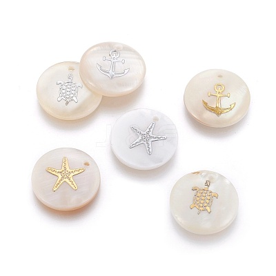 Freshwater Shell Pendants SHEL-X0004-05-1