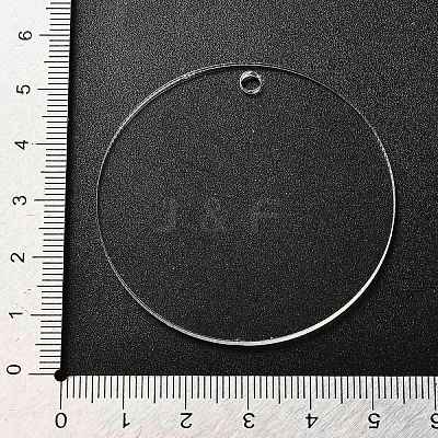 Transparent Acrylic Blank Pendants TACR-Z003-01H-1