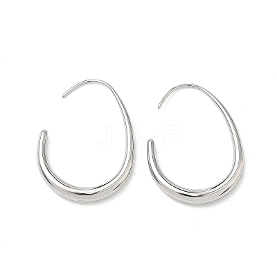 304 Stainless Steel Teardrop Dangle Earrings EJEW-Z158-01P-1