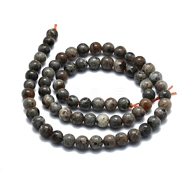 Natural Fluorescent Syenite Rock(Glow under UV Light) Beads Strands G-G789-02A-1