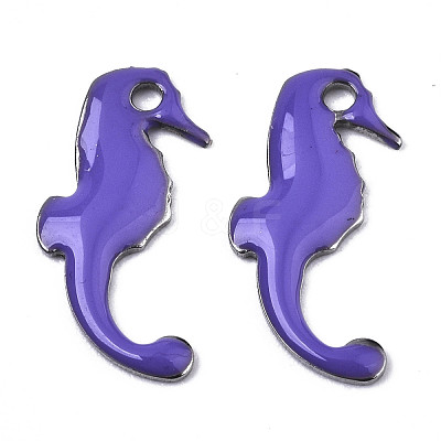 201 Stainless Steel Enamel Charms STAS-N088-17C-1