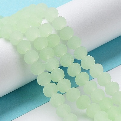 Imitation Jade Solid Color Glass Beads Strands EGLA-A034-J4mm-MD01-1