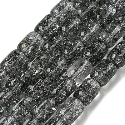 Transparent Crackle Glass Beads Strands GLAA-NH0001-04D-1