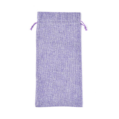 Rectangle Polyester Imitation Burlap Packing Pouches ABAG-N009-01A-02-1