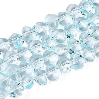 Baking Paint Transparent Glass Beads Strands GLAA-Q109-01A-01-1