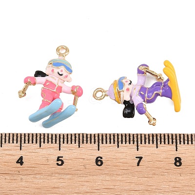 Alloy Enamel Pendants ENAM-L057-02G-1